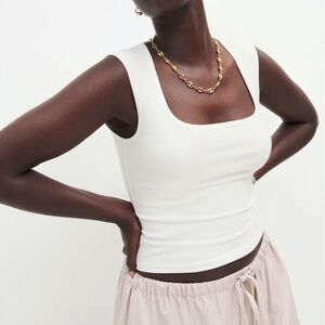 Reformation Keegan Knit Top Ivory - Size XS